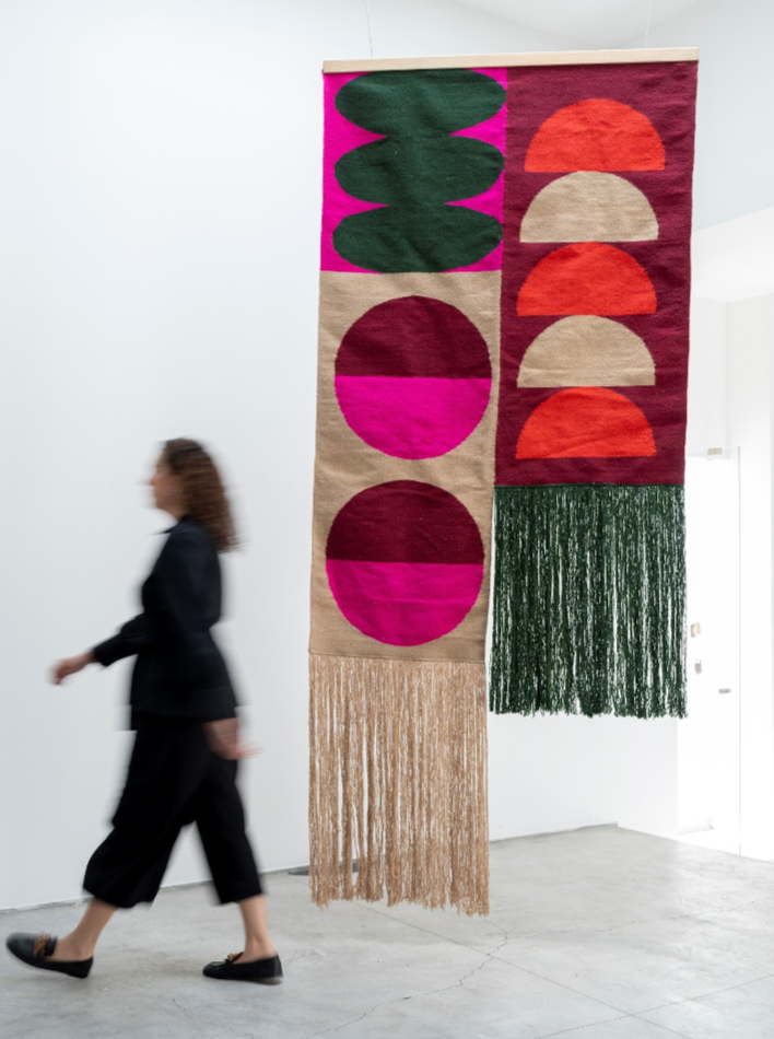 Oaxaca-made wall tapestry inspired by the Ocelote, a sacred animal symbolizing strength and energy in Mesoamerican cultures.